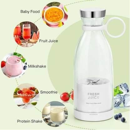 Travel Friendly Portable Juice Bottle and Blender